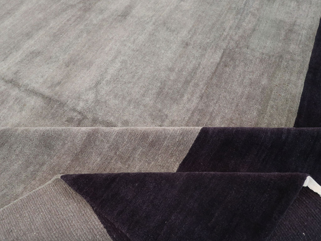 Modern Tibetan Art Deco Style Large Square Carpet, No.32241 - Galerie Shabab