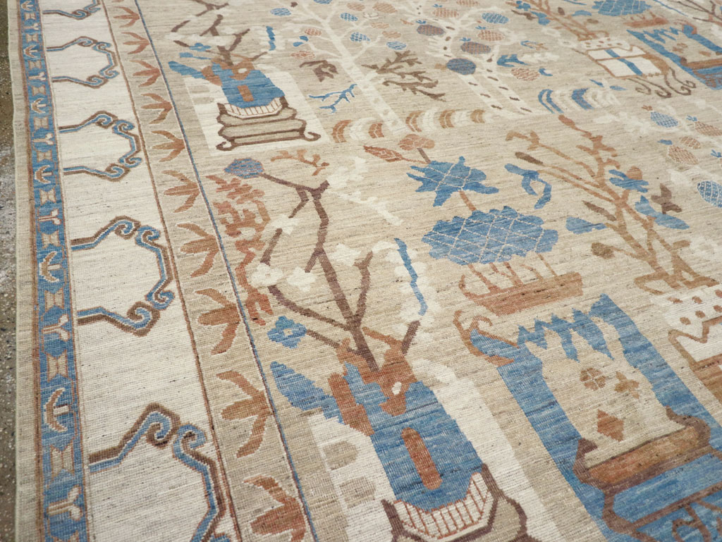 Modern East Turkestan Khotan Large Room Size Carpet, No.32247 - Galerie Shabab