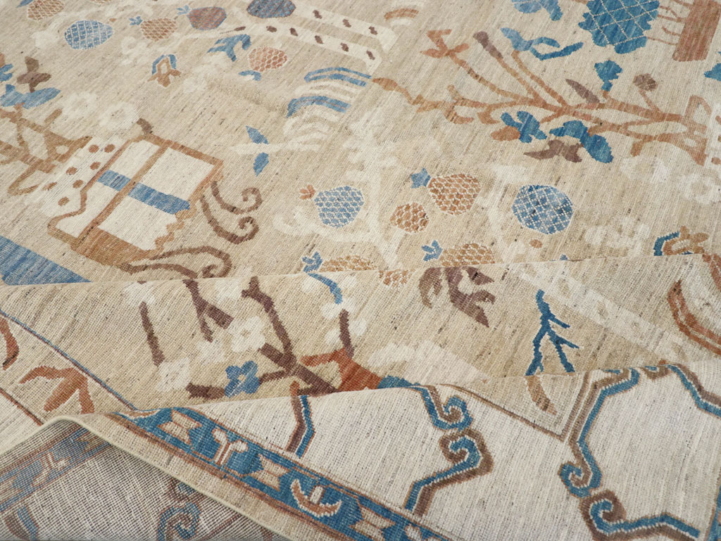 Modern East Turkestan Khotan Large Room Size Carpet, No.32247 - Galerie Shabab