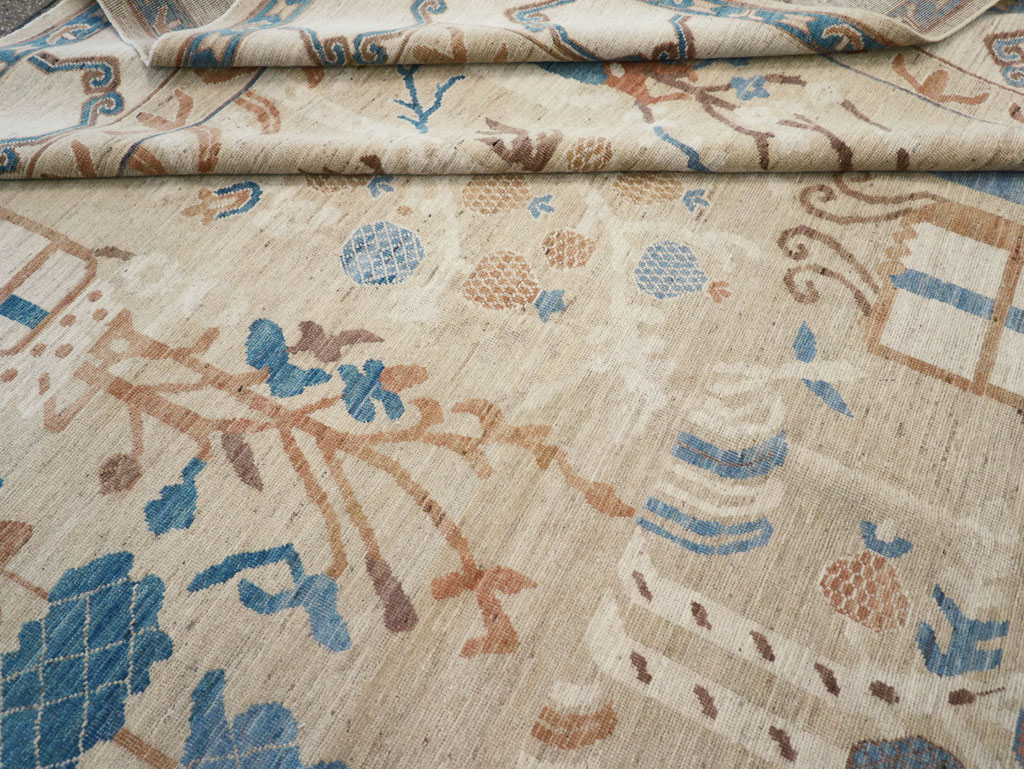 Modern East Turkestan Khotan Large Room Size Carpet, No.32247 - Galerie Shabab