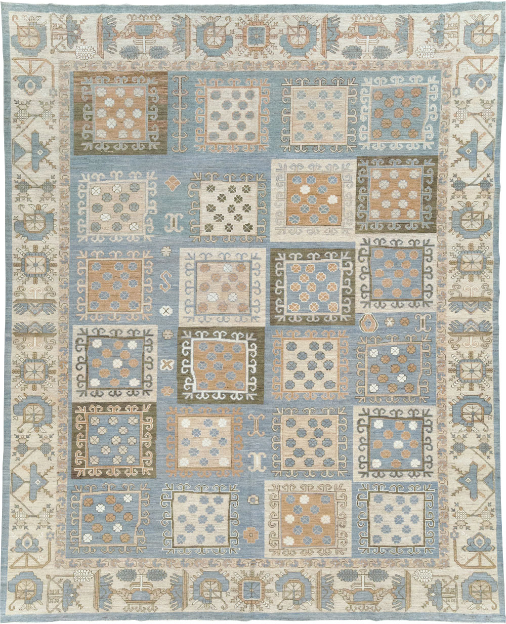 Modern East Turkestan Khotan Room Size Carpet, No.32249 - Galerie Shabab