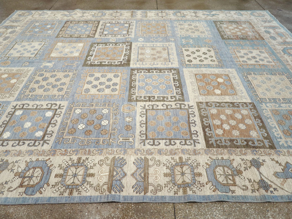 Modern East Turkestan Khotan Room Size Carpet, No.32249 - Galerie Shabab