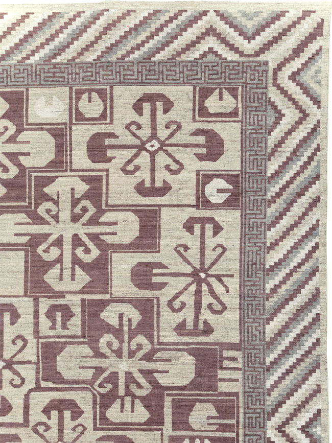 Modern East Turkestan Khotan Large Room Size Carpet, No.32250 - Galerie Shabab