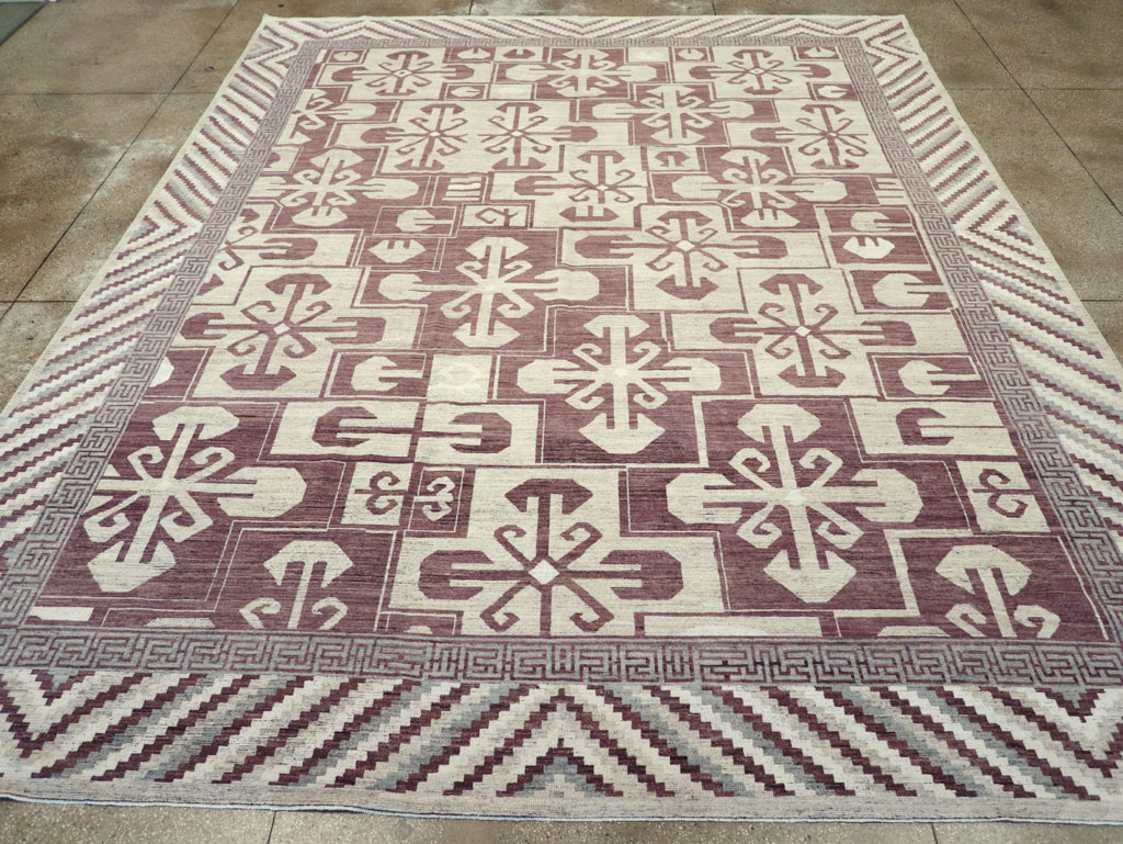 Modern East Turkestan Khotan Large Room Size Carpet, No.32250 - Galerie Shabab