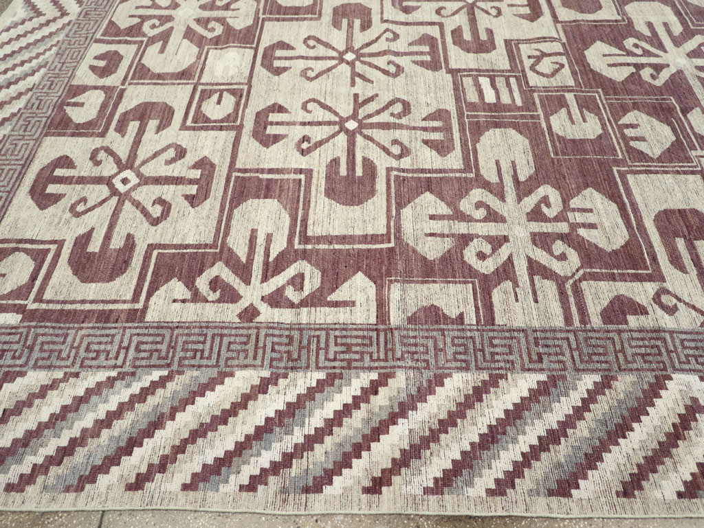 Modern East Turkestan Khotan Large Room Size Carpet, No.32250 - Galerie Shabab