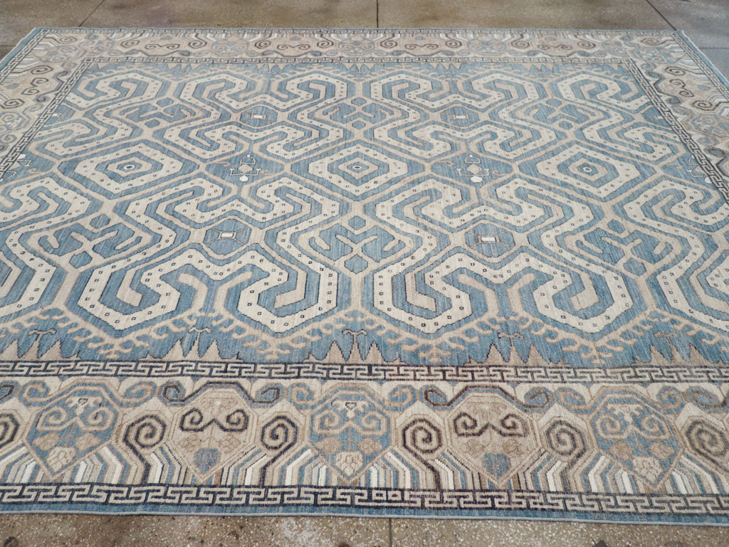 Modern East Turkestan Khotan Room Size Carpet, No.32251 - Galerie Shabab