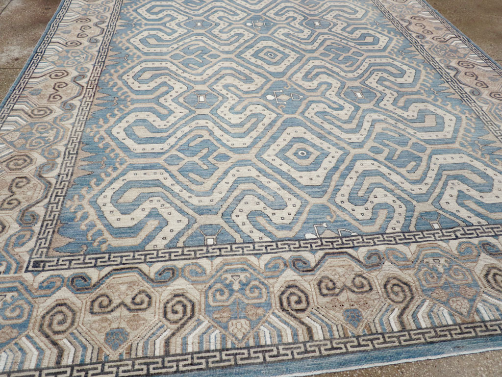 Modern East Turkestan Khotan Room Size Carpet, No.32251 - Galerie Shabab