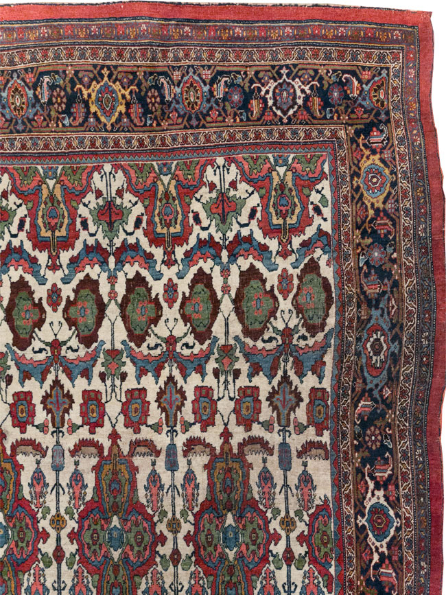 Antique Persian Bidjar Room Size Carpet, No.32260 - Galerie Shabab