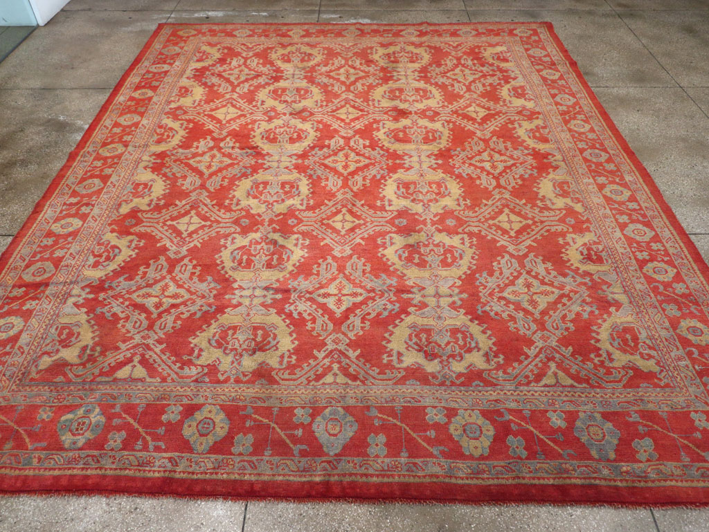 Antique Turkish Oushak Carpet, No.32262 - Galerie Shabab