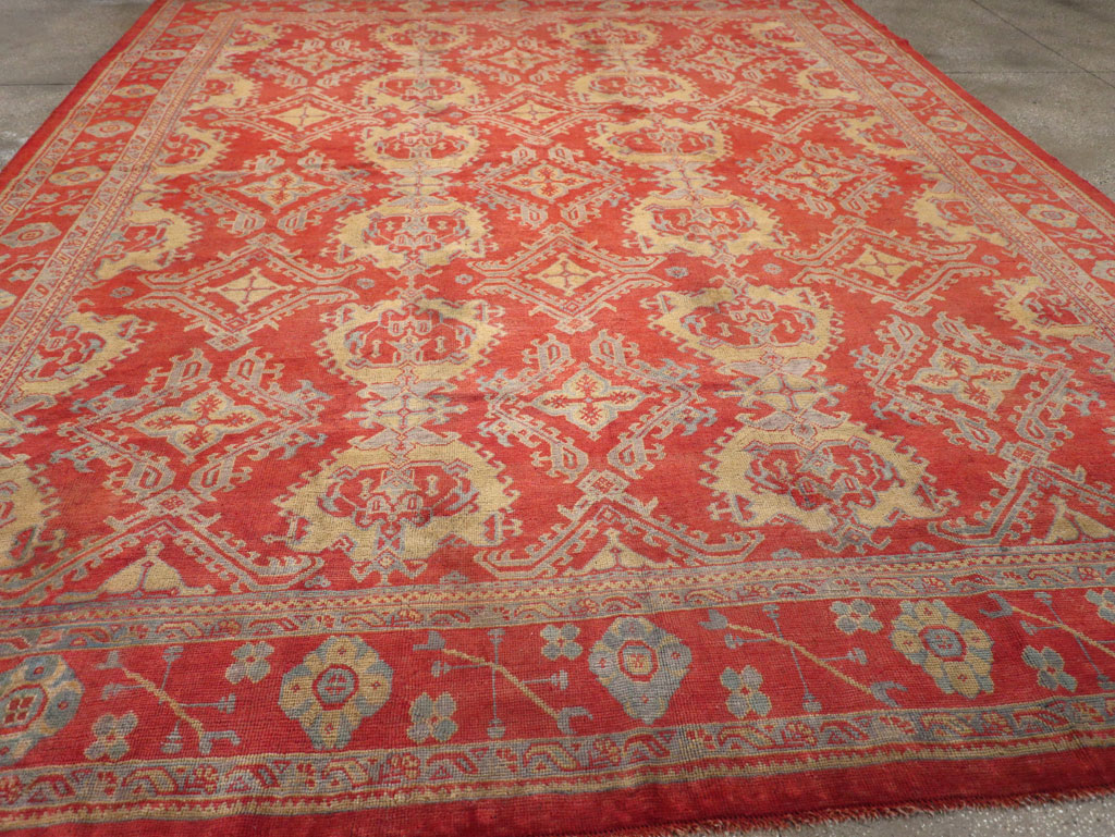 Antique Turkish Oushak Carpet, No.32262 - Galerie Shabab