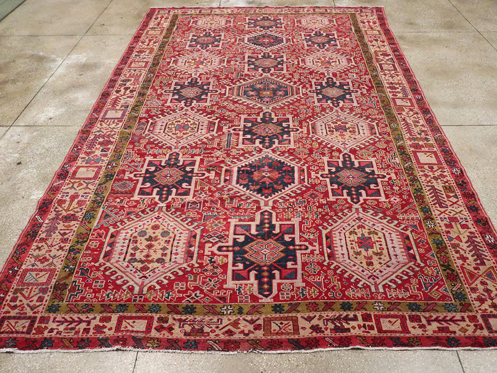 Vintage Persian Karajeh Room Size Carpet, No.32270 - Galerie Shabab