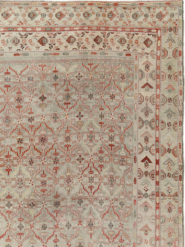 Antique Persian Kurdish Bidjar Oversize Carpet, No.32272 - Galerie Shabab