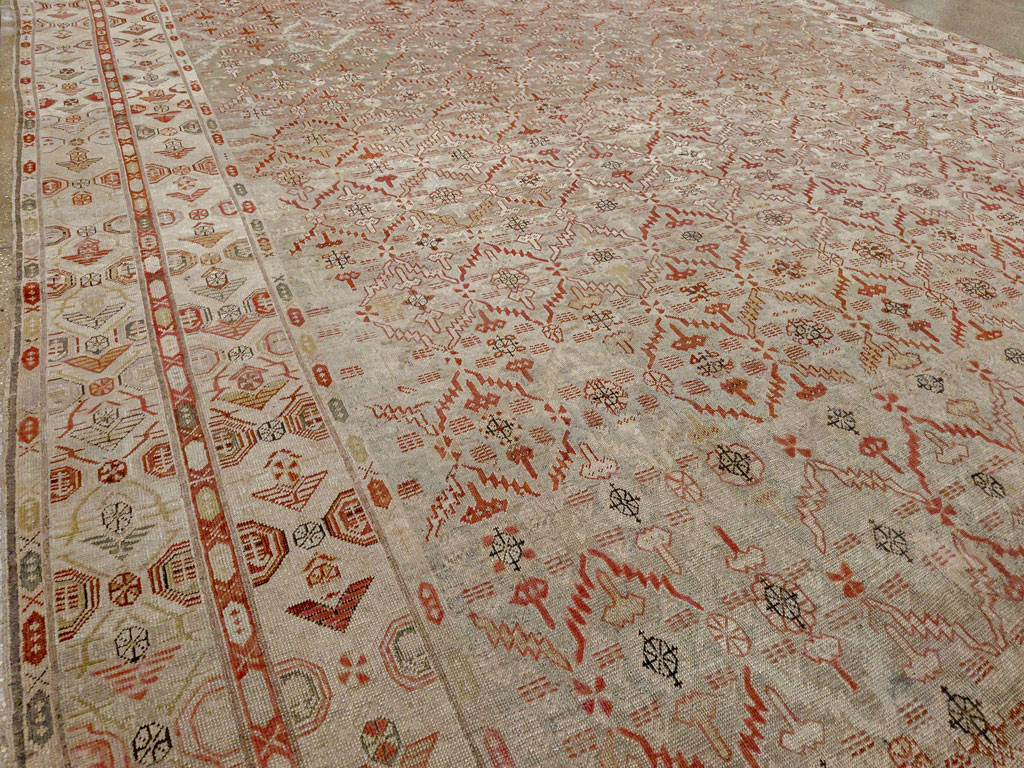 Antique Persian Kurdish Bidjar Oversize Carpet, No.32272 - Galerie Shabab