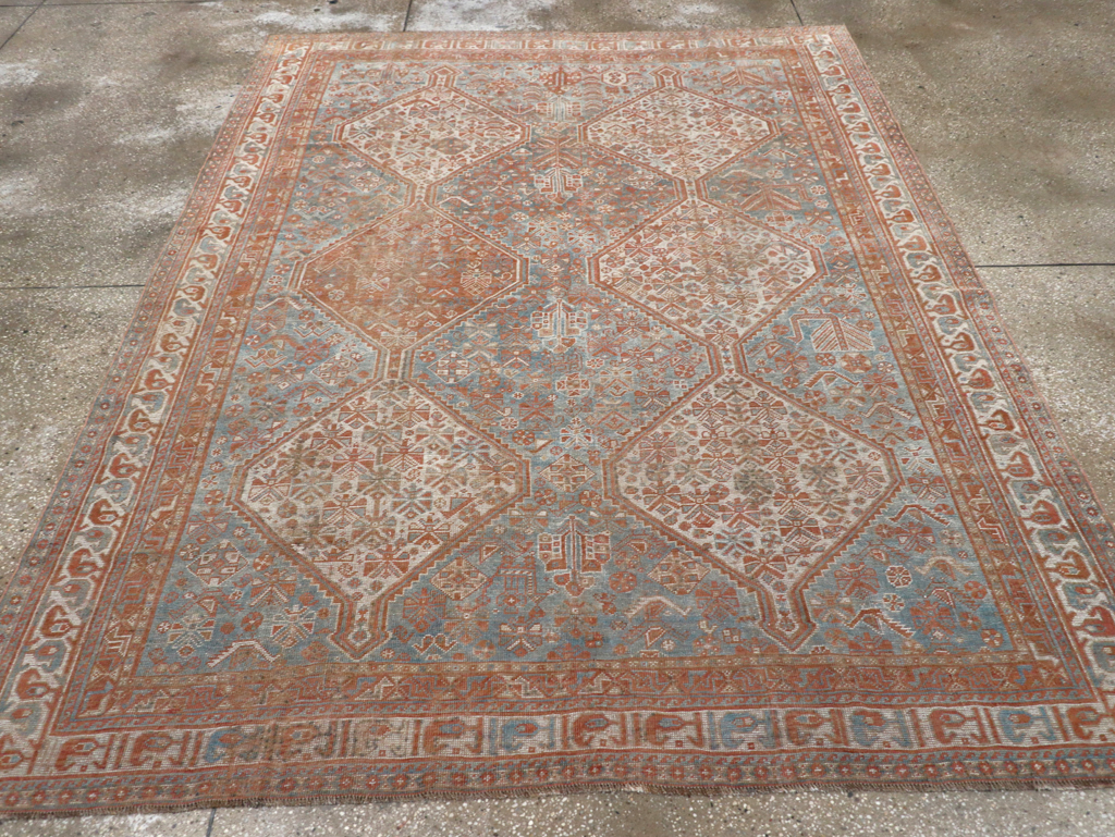 Antique Persian Shiraz Accent Carpet, No.32278 - Galerie Shabab
