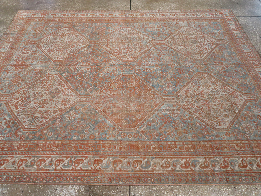 Antique Persian Shiraz Accent Carpet, No.32278 - Galerie Shabab