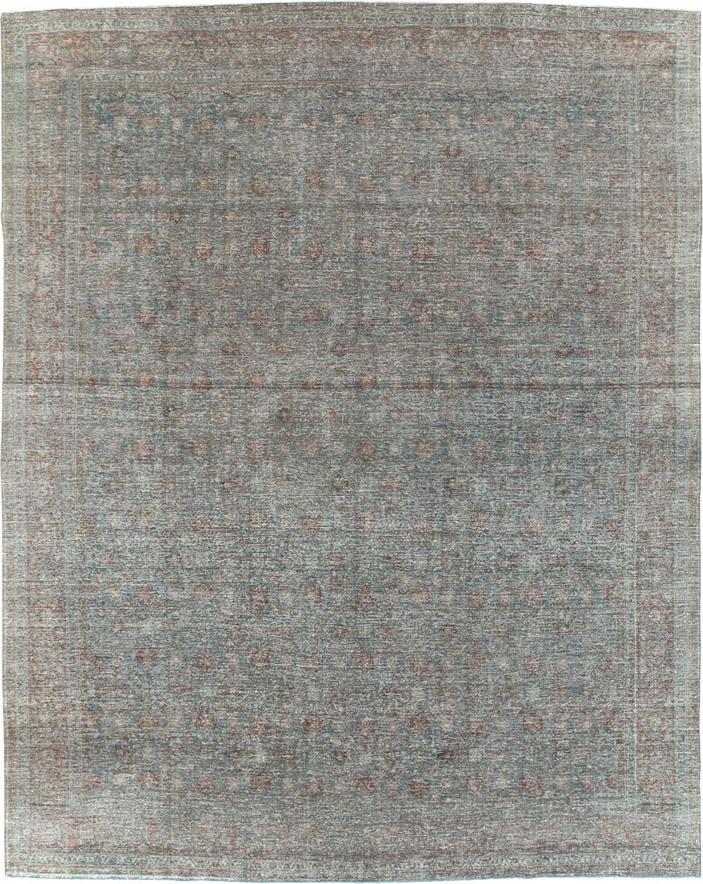 Distressed Vintage Persian Tabriz Room Size Carpet, No.32279 - Galerie Shabab