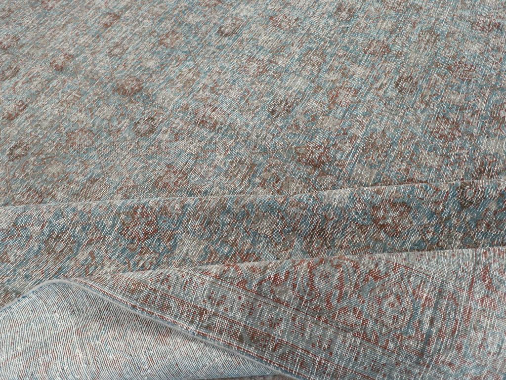 Distressed Vintage Persian Tabriz Room Size Carpet, No.32279 - Galerie Shabab