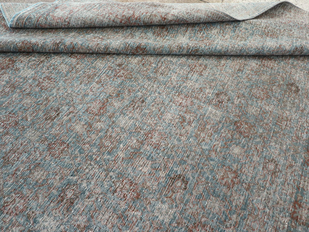 Distressed Vintage Persian Tabriz Room Size Carpet, No.32279 - Galerie Shabab