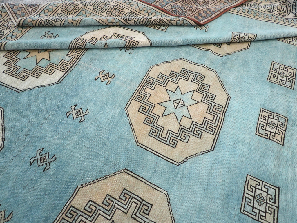 Vintage Turkish Oushak Large Room Size Carpet, No.32280 - Galerie Shabab