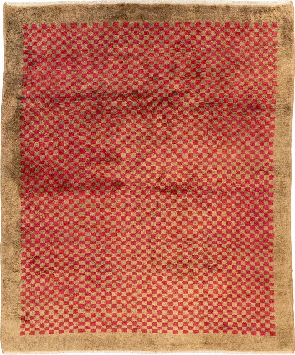 Vintage Turkish Art Deco Style Anatolian Small Room Size Carpet, No.32291 - Galerie Shabab