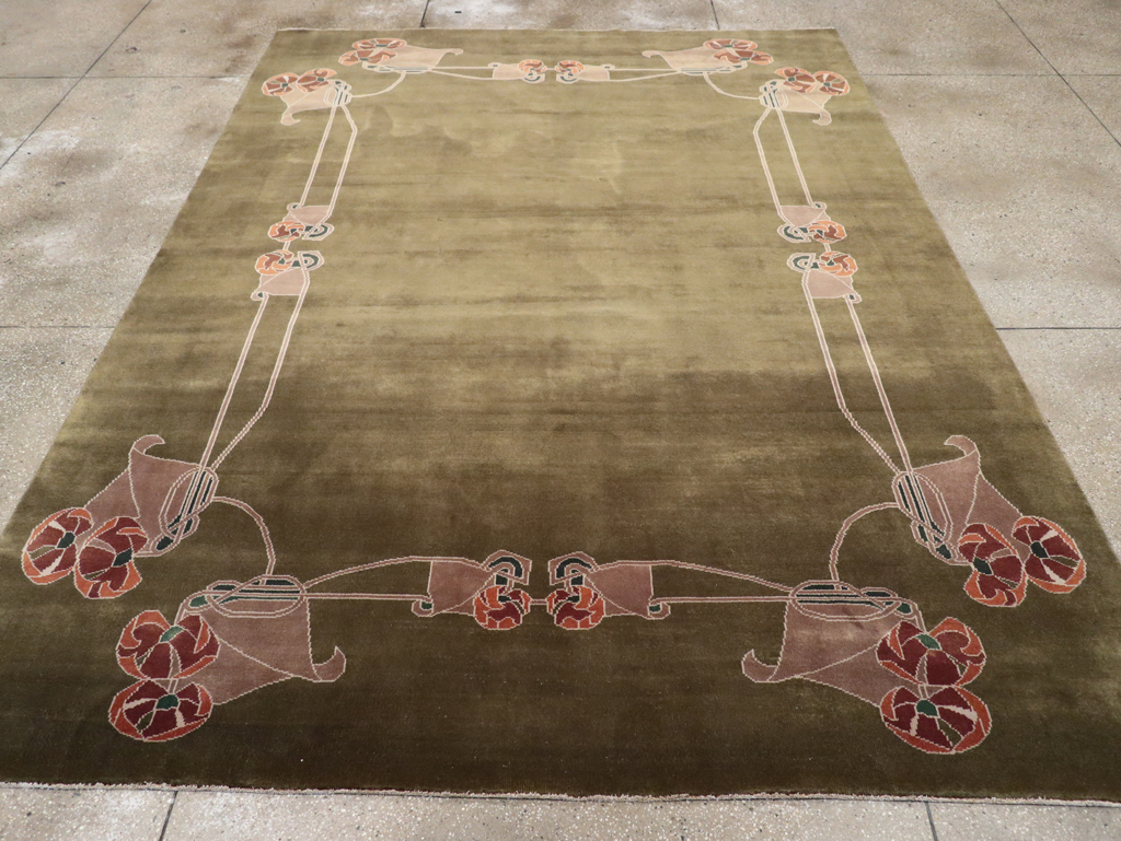 Indian Art Deco Room Size Carpet, No.32292 - Galerie Shabab