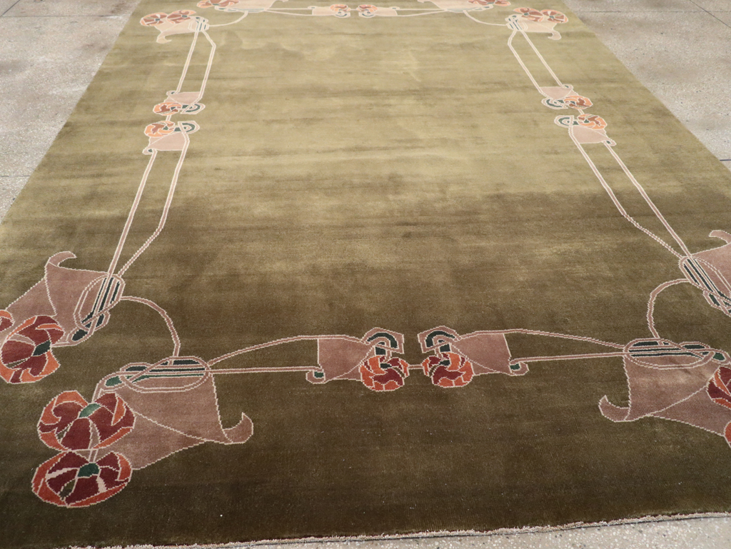 Indian Art Deco Room Size Carpet, No.32292 - Galerie Shabab
