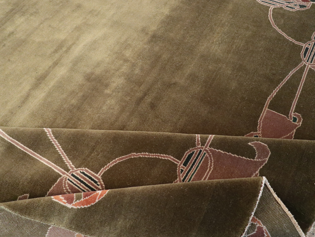 Indian Art Deco Room Size Carpet, No.32292 - Galerie Shabab