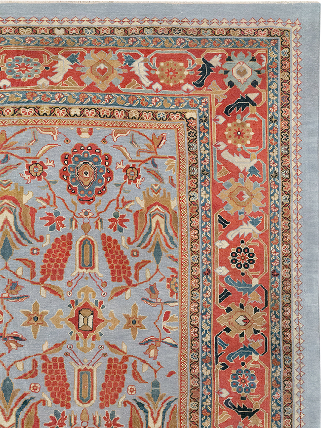 Antique Persian Mahal Large Square Room Size Carpet, No.32293 - Galerie Shabab