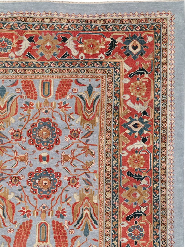 Antique Persian Mahal Large Square Room Size Carpet, No.32293 - Galerie Shabab