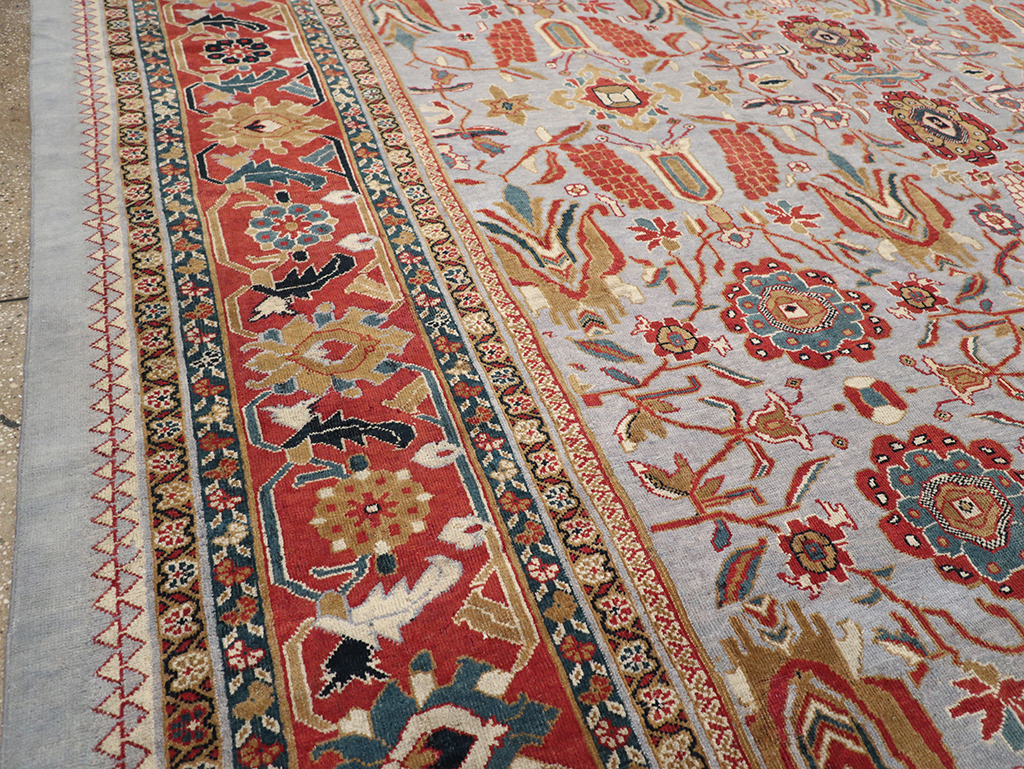 Antique Persian Mahal Square Large Room Size Carpet, No.32293 - Galerie Shabab