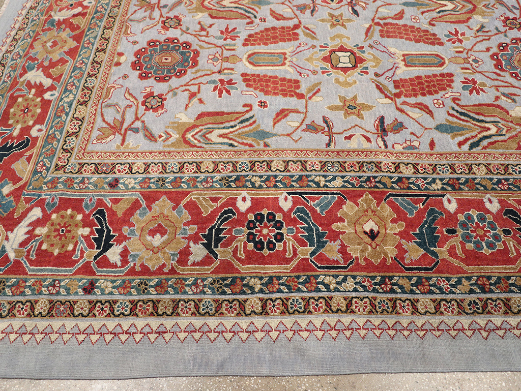 Antique Persian Mahal Large Square Room Size Carpet, No.32293 - Galerie Shabab