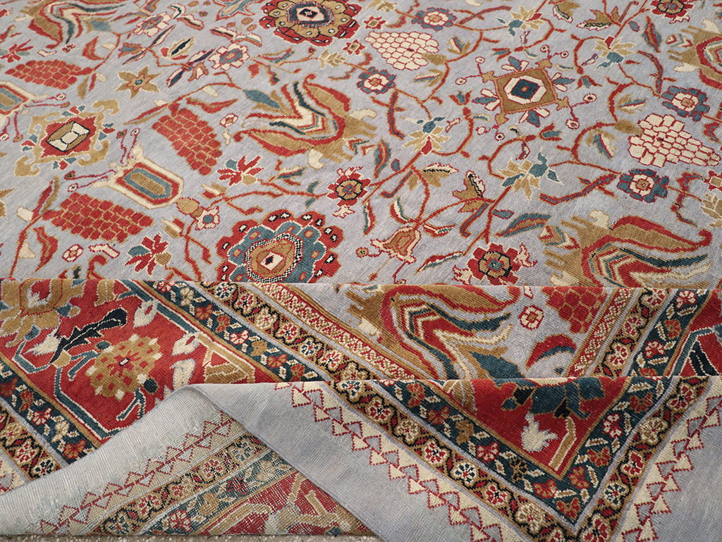 Antique Persian Mahal Large Square Room Size Carpet, No.32293 - Galerie Shabab