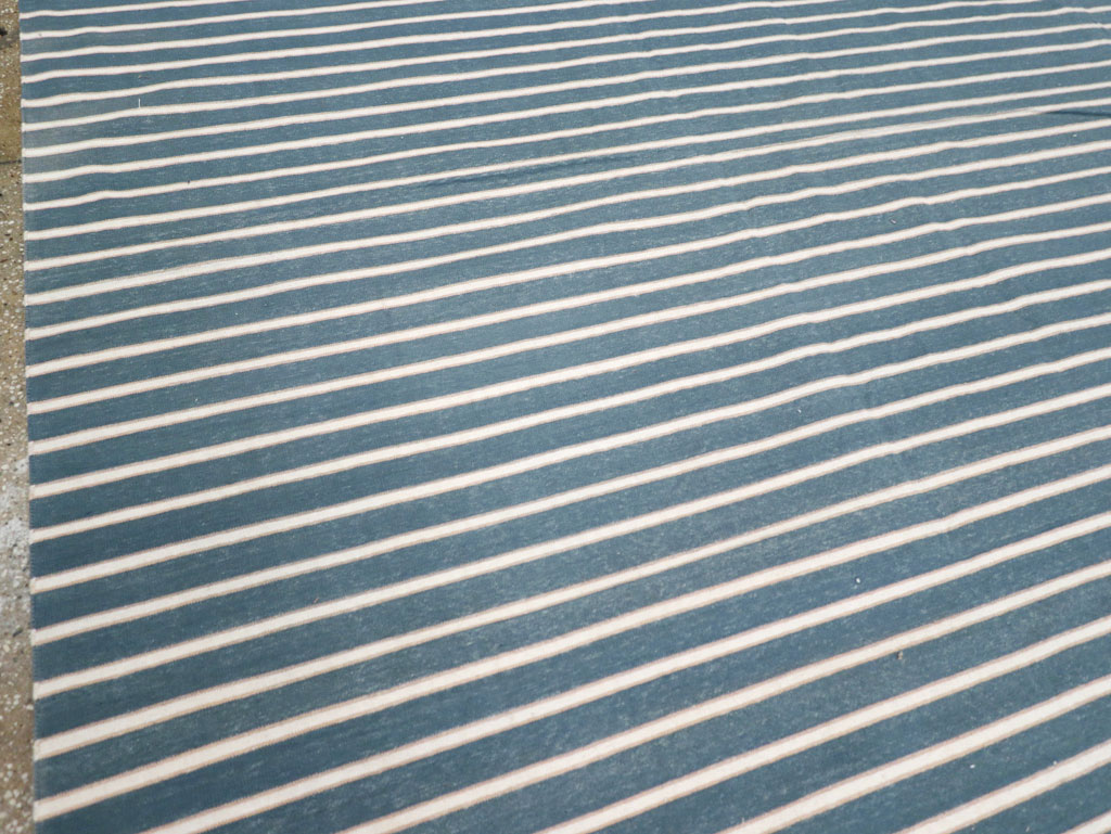 Vintage Indian Cotton Dhurrie Large Flatweave Carpet, No.32313 - Galerie Shabab