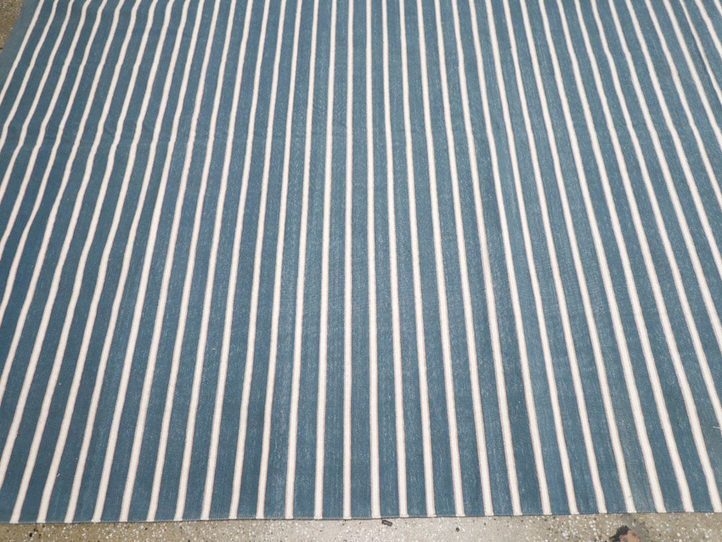 Vintage Indian Cotton Dhurrie Large Flatweave Carpet, No.32313 - Galerie Shabab