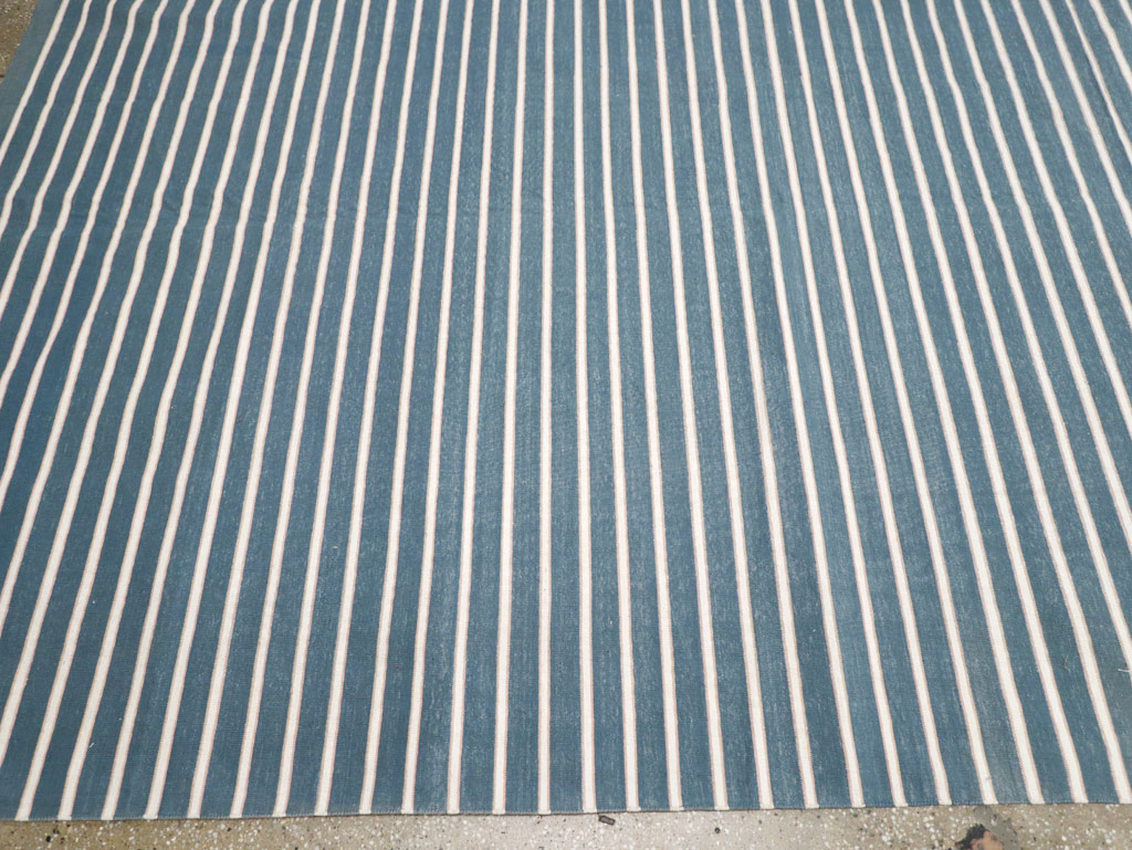 Vintage Indian Cotton Dhurrie Large Flatweave Carpet, No.32313 - Galerie Shabab