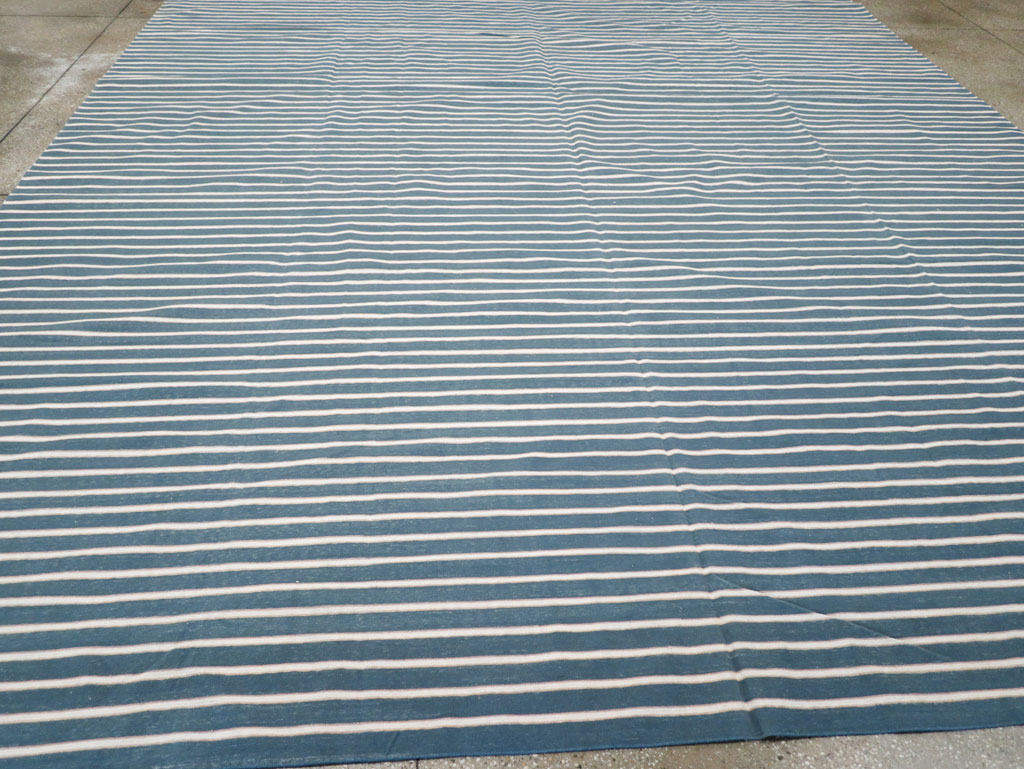 Vintage Indian Cotton Dhurrie Large Flatweave Carpet, No.32313 - Galerie Shabab