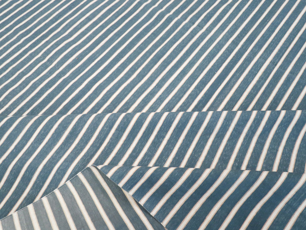 Vintage Indian Cotton Dhurrie Large Flatweave Carpet, No.32313 - Galerie Shabab