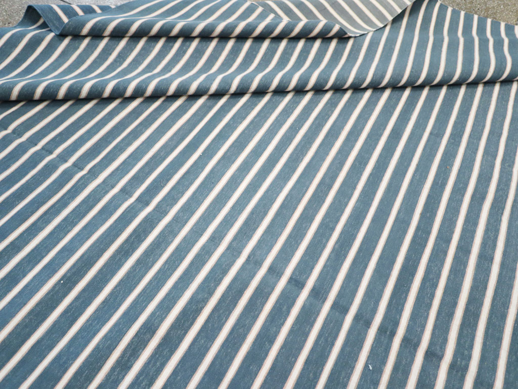 Vintage Indian Cotton Dhurrie Large Flatweave Carpet, No.32313 - Galerie Shabab