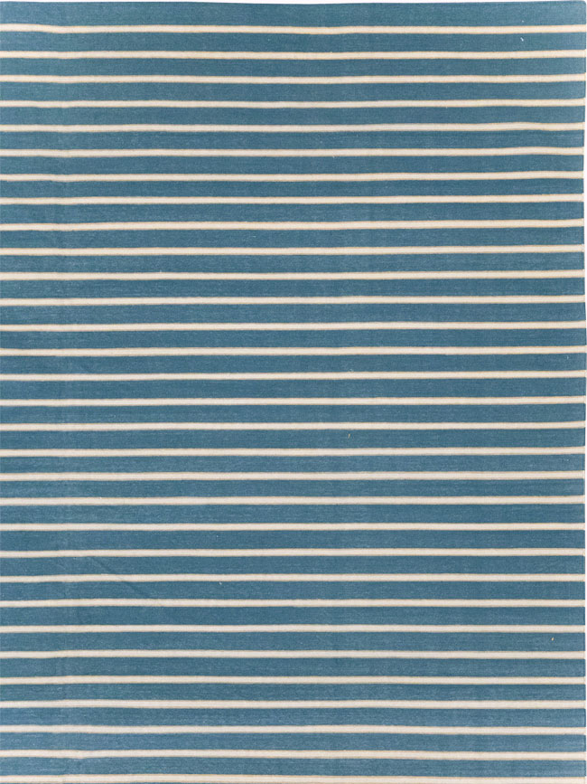 Vintage Indian Cotton Dhurrie Large Flatweave Carpet, No.32314 - Galerie Shabab