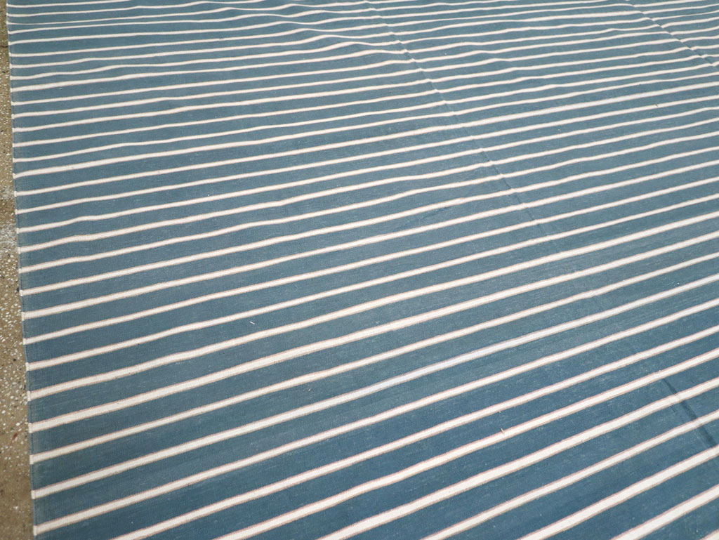 Vintage Indian Cotton Dhurrie Large Flatweave Carpet, No.32314 - Galerie Shabab