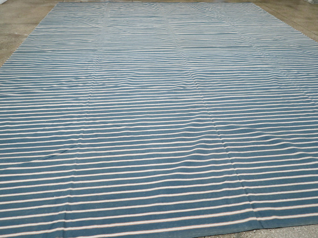 Vintage Indian Cotton Dhurrie Large Flatweave Carpet, No.32314 - Galerie Shabab