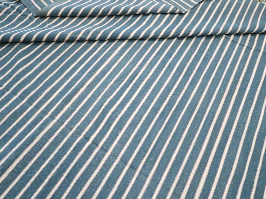 Vintage Indian Cotton Dhurrie Large Flatweave Carpet, No.32314 - Galerie Shabab