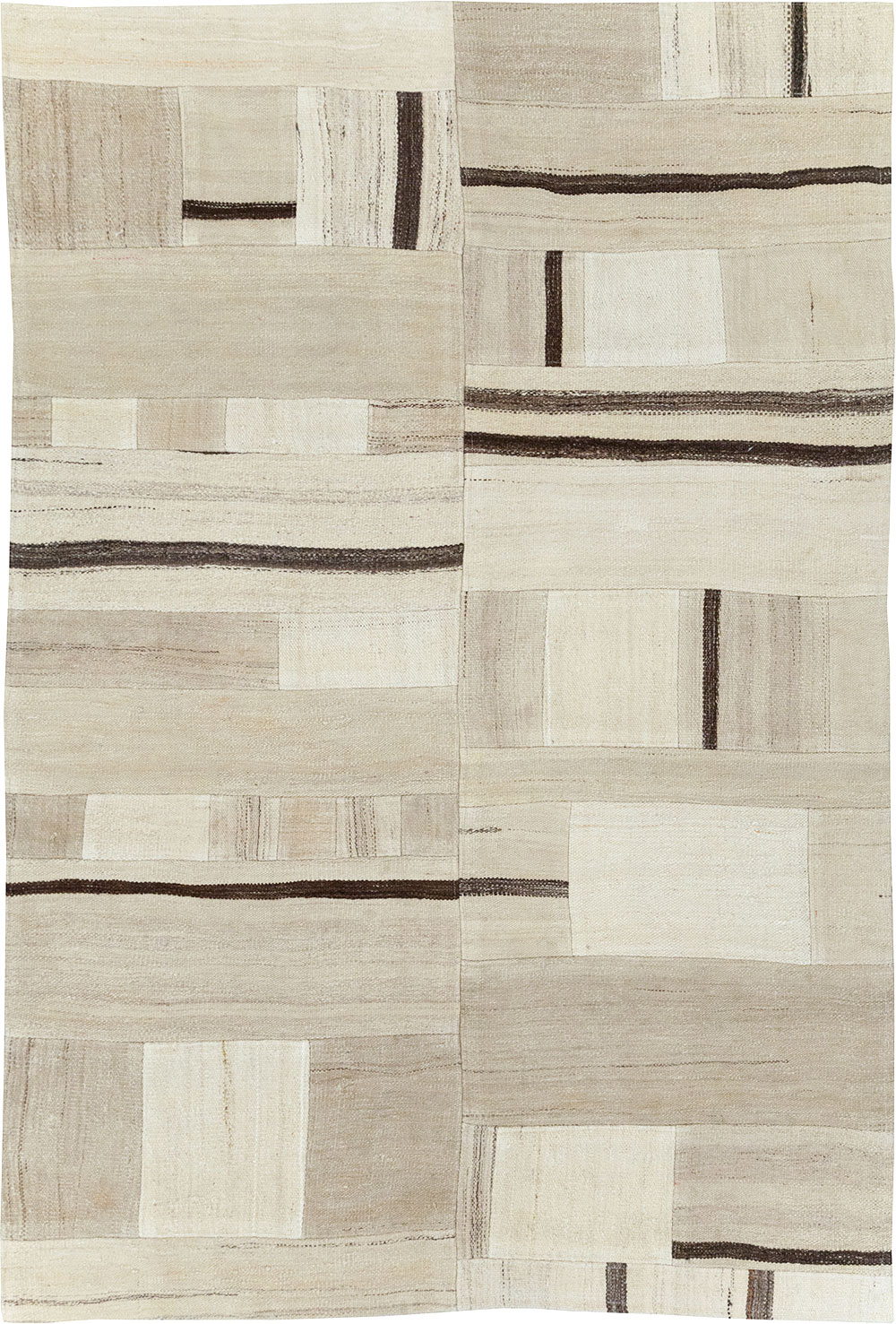 Modern Turkish Flatweave Accent Rug, No.32315 - Galerie Shabab