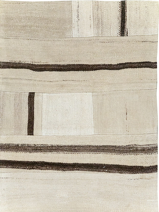 Modern Turkish Flatweave Accent Rug, No.32315 - Galerie Shabab