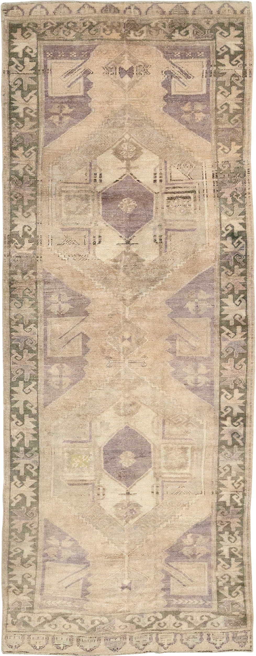 Vintage Turkish Anatolian Wide Gallery Runner, No.32324 - Galerie Shabab