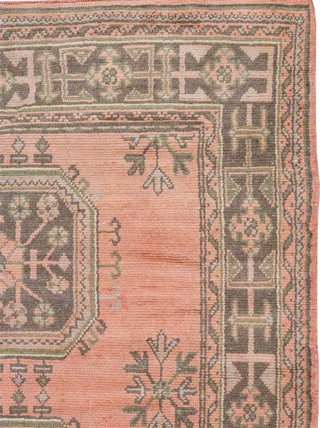 Vintage Turkish Oushak Gallery Rug, No.32327 - Galerie Shabab