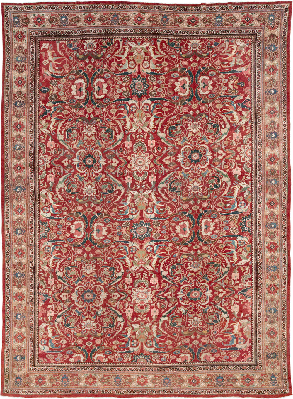 Vintage Persian Mahal Large Carpet, No.32337 - Galerie Shabab