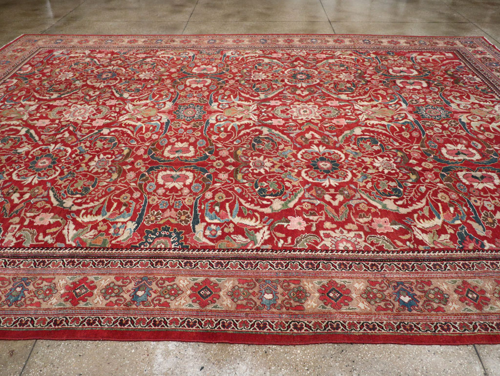 Vintage Persian Mahal Large Carpet, No.32337 - Galerie Shabab