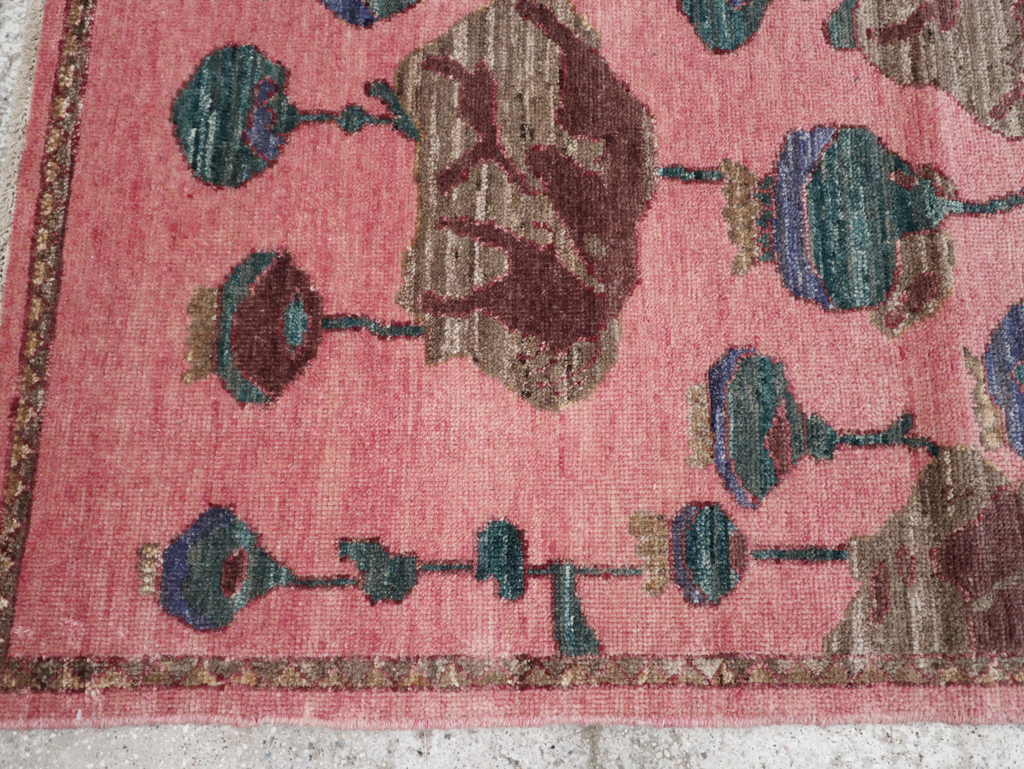 Modern Turkish Pictorial Throw Rug, No.32340 - Galerie Shabab