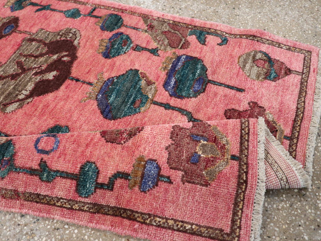 Modern Turkish Pictorial Throw Rug, No.32341 - Galerie Shabab